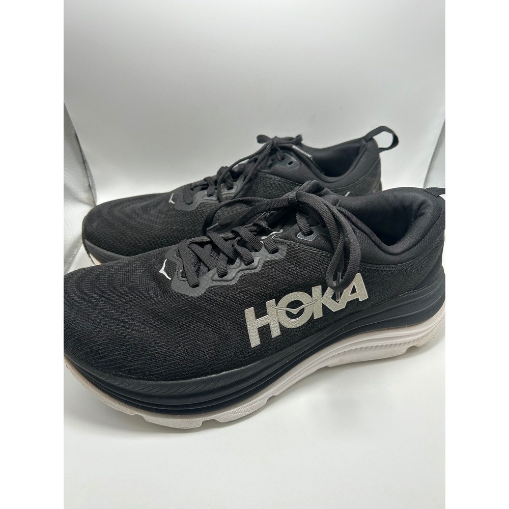 Hoka Gaviota 5 Running Shoes Women Size 10 Wide Black White Stability Sneakers